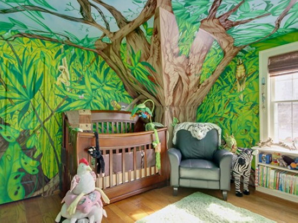 男女都適用的叢林主題兒童房設計